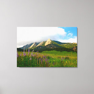 Boulder, Colorado - Flatirons from Chautauqua 3 Canvas Print