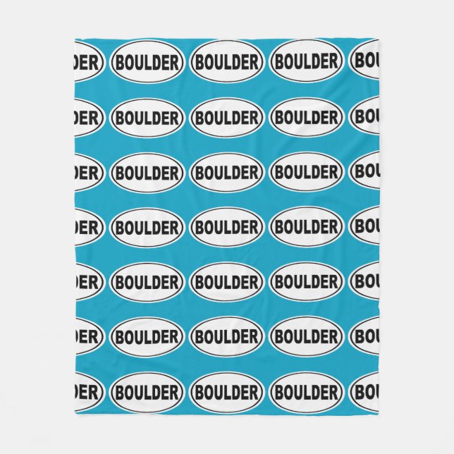 Boulder Colorado Fleece Blanket (Front)