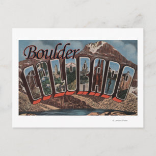 Boulder, Colorado - Large Letter Scenes Postcard