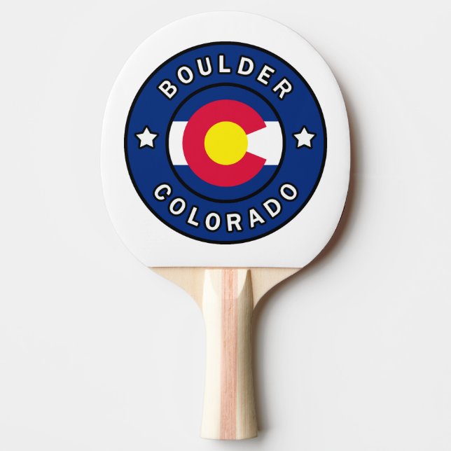 Boulder Colorado Ping Pong Paddle (Front)