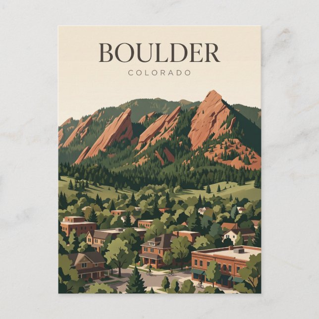 Boulder Colorado Postcard (Front)