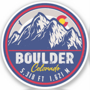 Boulder Colorado Retro Sunset Mountain Souvenirs