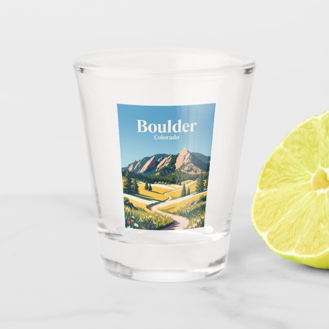 Boulder Colorado Shot Glass (Front)