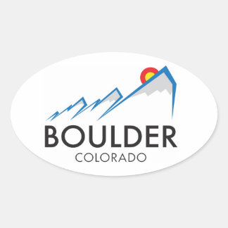 Boulder Colorado Sticker - Oval