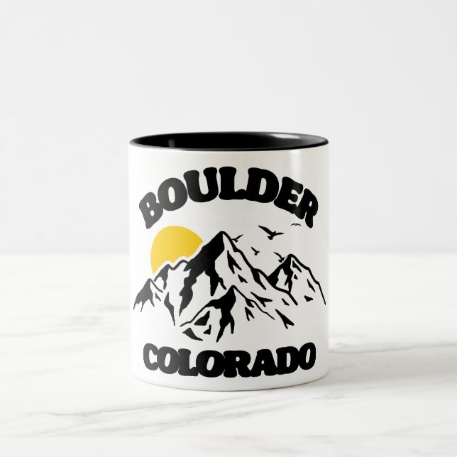 Boulder,Colorado Two-Tone Coffee Mug (Center)