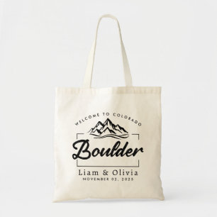 Boulder Colorado Wedding Welcome Tote Bag