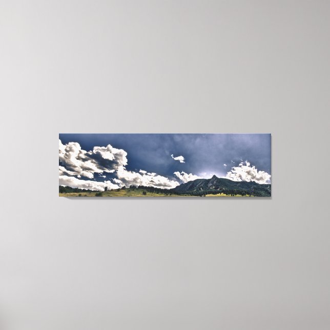 Boulder Flatirons Canvas Print (Front)