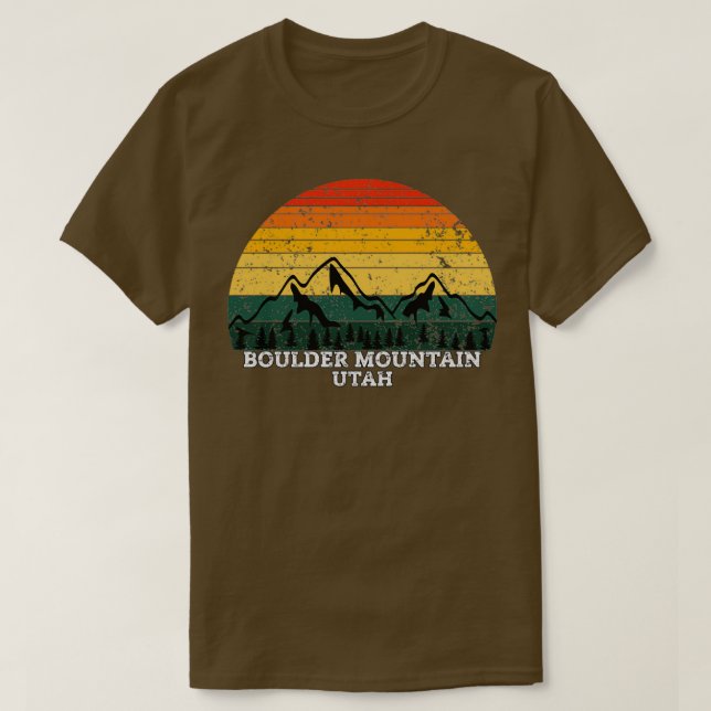 Boulder Mountain Utah T-Shirt (Design Front)