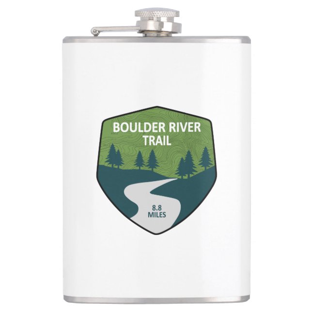 Boulder River Trail Washington Hip Flask (Front)