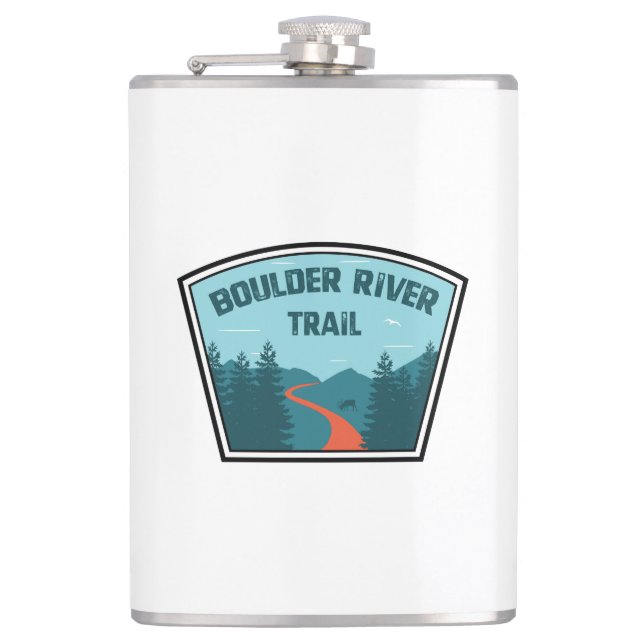 Boulder River Trail Washington Hip Flask (Front)