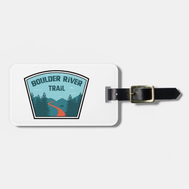 Boulder River Trail Washington Luggage Tag (Front Horizontal)