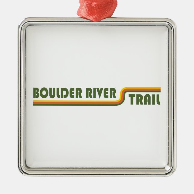 Boulder River Trail Washington Metal Tree Decoration (Front)