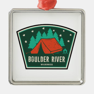 Boulder River Wilderness Camping Metal Tree Decoration