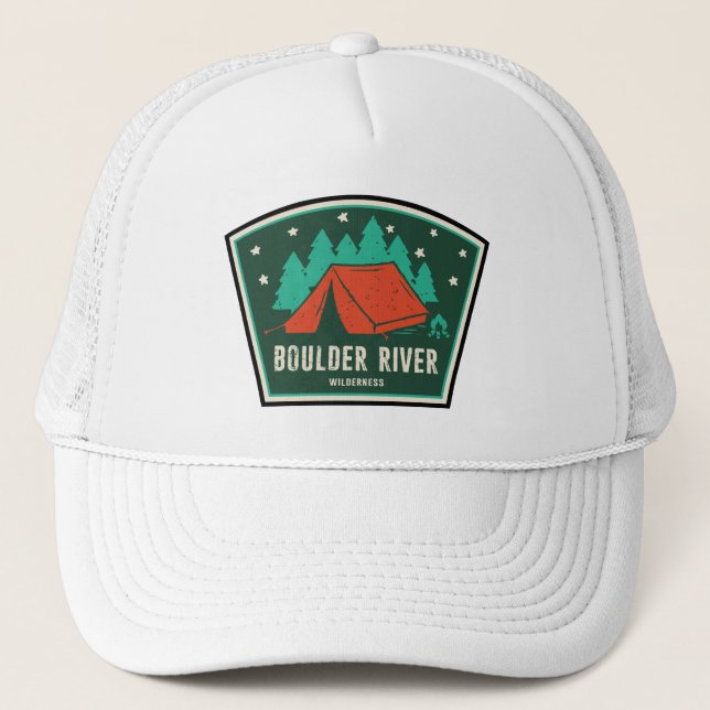 Boulder River Wilderness Camping Trucker Hat (Front)