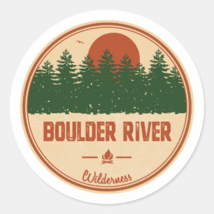 Boulder River Wilderness Classic Round Sticker