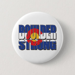 Boulder-Strong 6 Cm Round Badge
