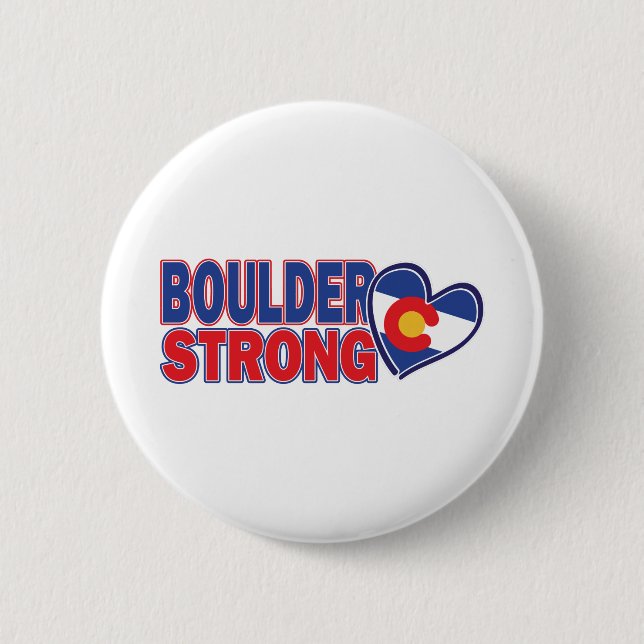 Boulder-Strong-Heart 6 Cm Round Badge (Front)