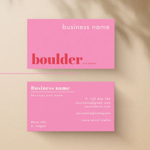 Boulder Texas shop company Business Card