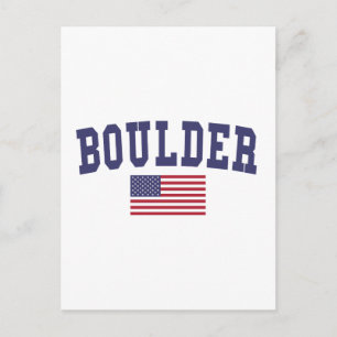 Boulder US Flag Postcard