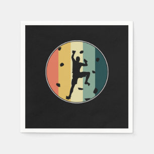 Boulder Vintage Wall Climbing Sports Gift Napkin