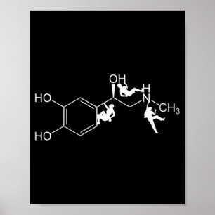 Boulderer & Climbing Adrenaline Formula CHNO Gift Poster