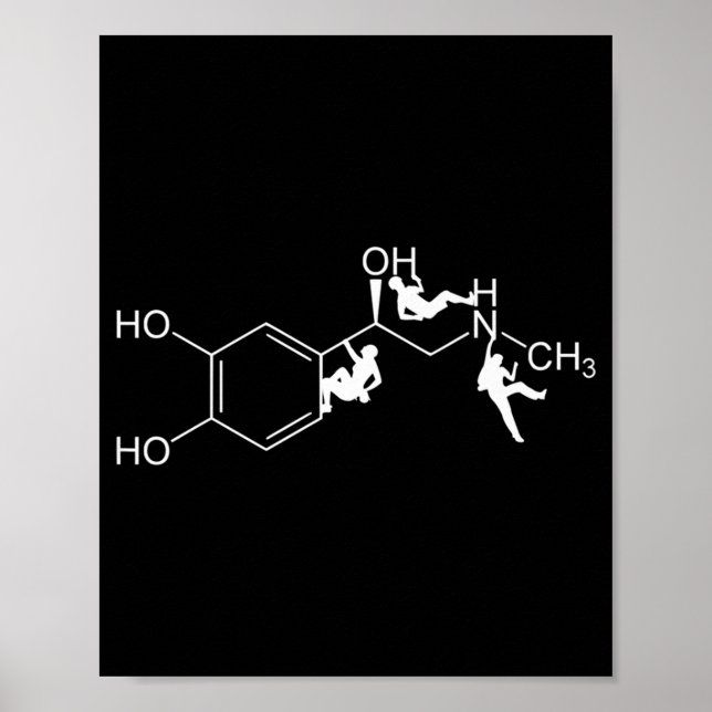 Boulderer & Climbing Adrenaline Formula CHNO Gift  Poster (Front)