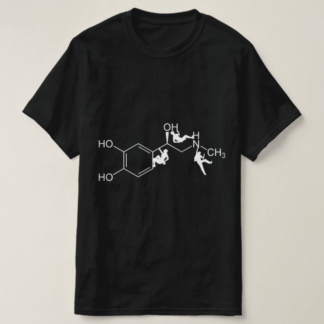 Boulderer & Climbing Adrenaline Formula CHNO Gift  T-Shirt (Design Front)