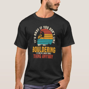 Bouldering Boulderer Retro Vintage Mountain Climbe T-Shirt