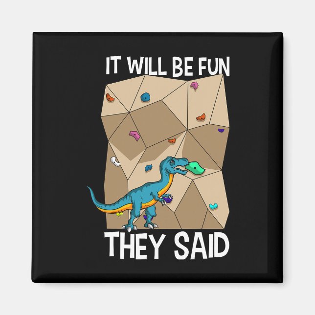 Bouldering Climber Boulderer Artificial Dinosaur C Magnet (Front)