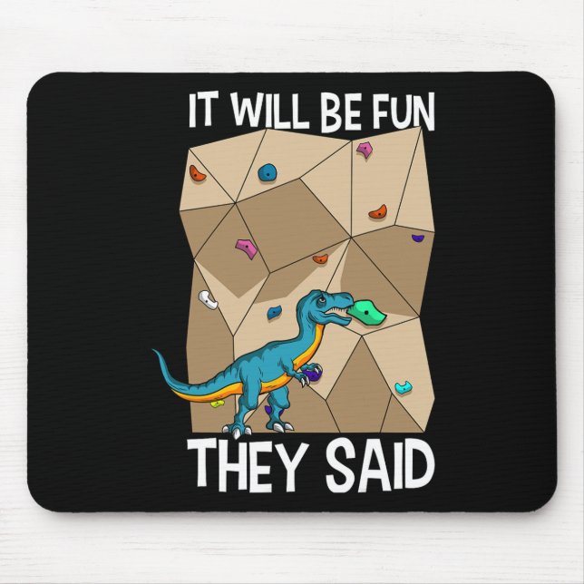 Bouldering Climber Boulderer Artificial Dinosaur C Mouse Mat (Front)