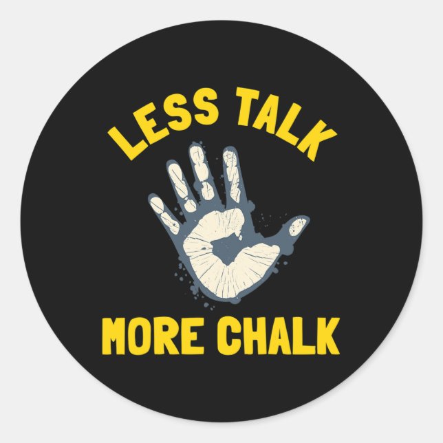 Bouldering Climber Chalk Boulderer Artificial Rock Classic Round Sticker (Front)