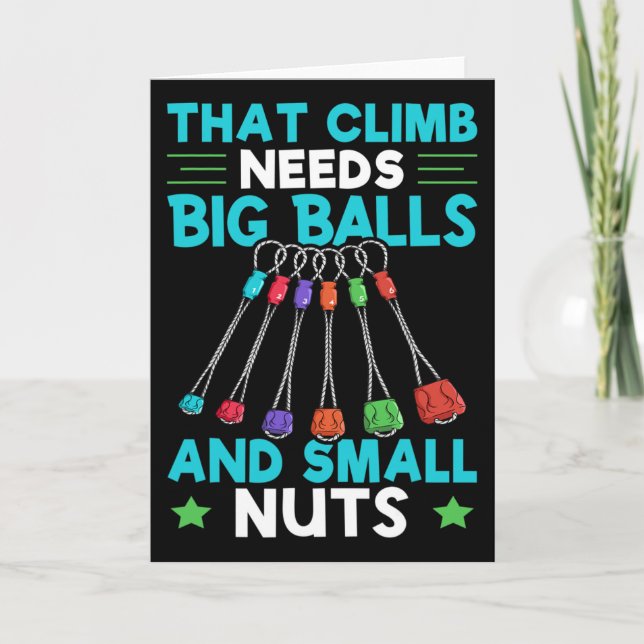 Bouldering Funny Rock Climbing  Card (Front)
