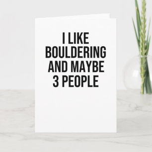 Bouldering Gifts Boulderer Rock Climbing Boulder Card