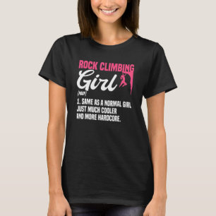 Bouldering Girls Climber Boulderer Artificial Rock T-Shirt