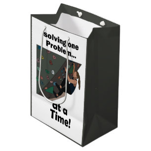Bouldering Problem Solver Rock Climbing Party Medium Gift Bag