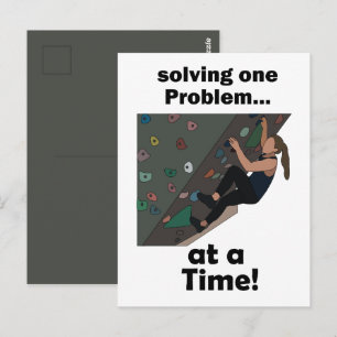 Bouldering Problem Solver Rock Climbing Party Postcard