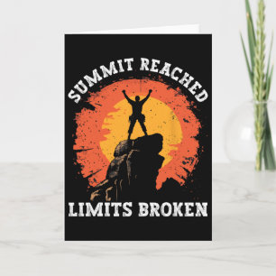 Bouldering Rock Climber Summit Reach Mountain Rock Card