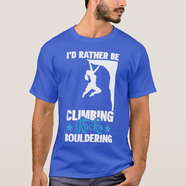 Bouldering Rock Climbing Rope retro T-Shirt (Front)