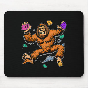 Bouldering Sasquatch Mountain Climber Bigfoot Rock Mouse Mat
