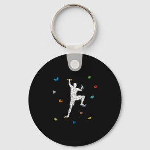 Bouldering Wall Climber Gift Idea Key Ring