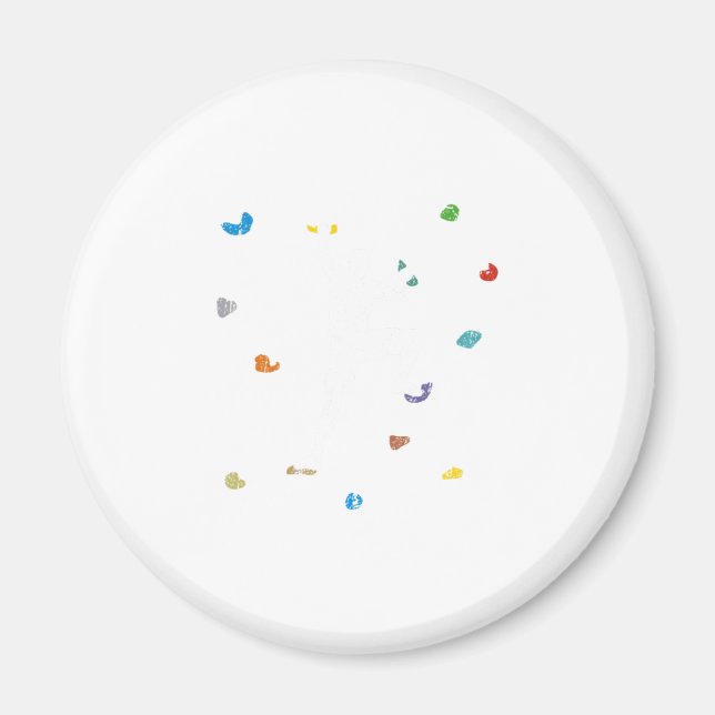 Bouldering Wall Climber Gift Idea Magnet (Front)