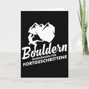 Bouldern Hanging Boulderer Climbing Mountaineering Card