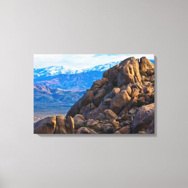Boulders and Mountains Canvas Print (Front)