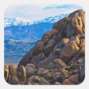 Boulders and Mountains Square Sticker