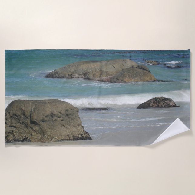 Boulders Beach South Africa Beach Towel (Front)