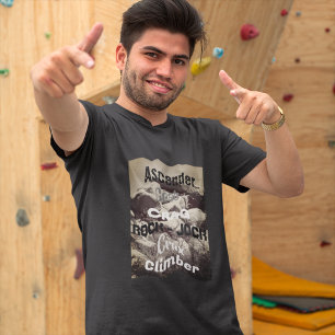 Boulders in Grayscale Rock Climbing  T-Shirt
