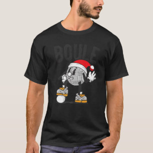Boule Ball Pétanque Christmas Hat Outfit For Boule T-Shirt