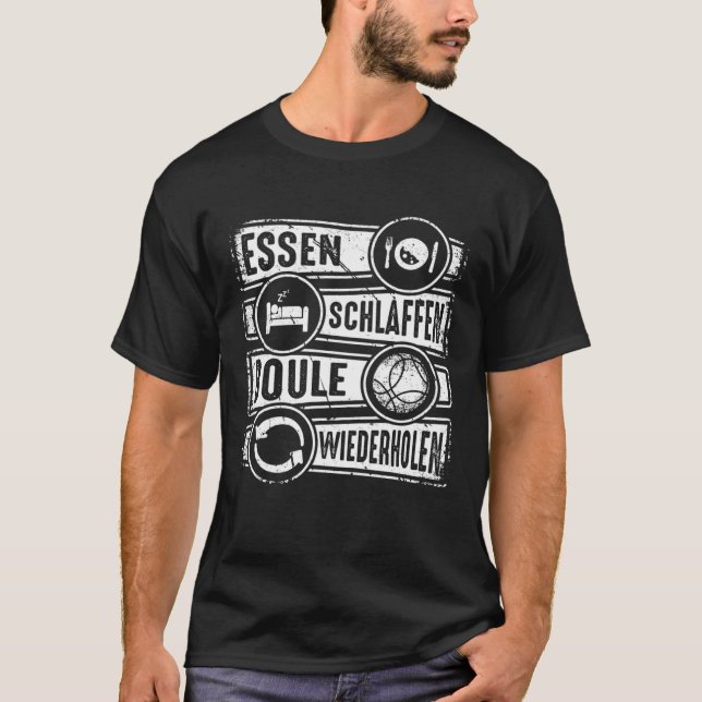 Boule Essen Sleep Repeat Petanque Boules T-Shirt (Front)