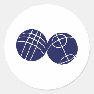 Boule petanque classic round sticker