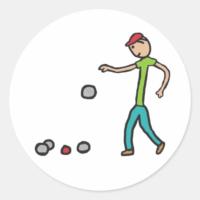 Boules Classic Round Sticker (Front)